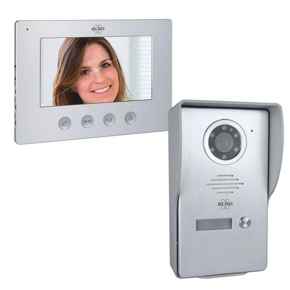 ELRO Smart Home Türklingel DV477W 1-Familien Video Gegensprechanlage Außenbereich Innenbereich