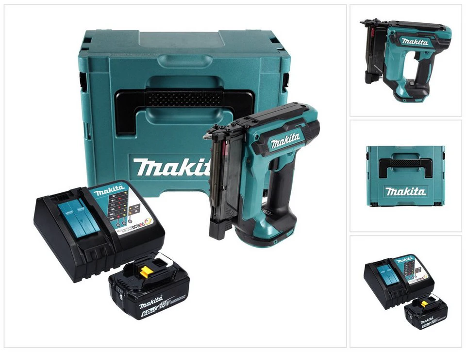 Makita Akku Pintacker DPT 353 RG1J 18 V 6,0 Ah mit Ladegerät Makpac