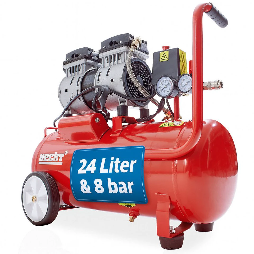 Hecht Druckluftkompressor 2080 Flüster 800 W 8 bar 24 l 150 l/min