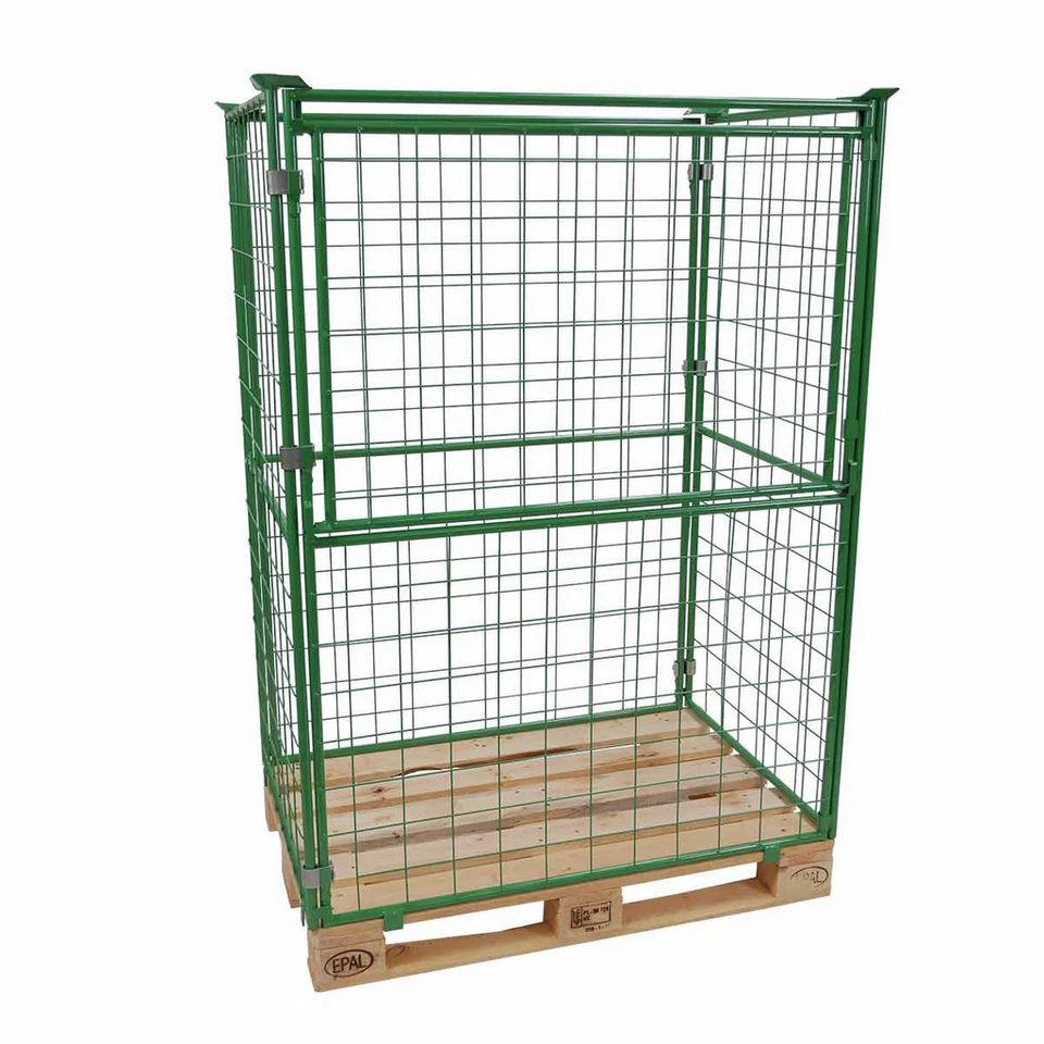 OSWALD Transportgeräte Gitteraufsatzrahmen RW20023 800 x 1200 x 1600 mm 800 kg Maigrün lackiert