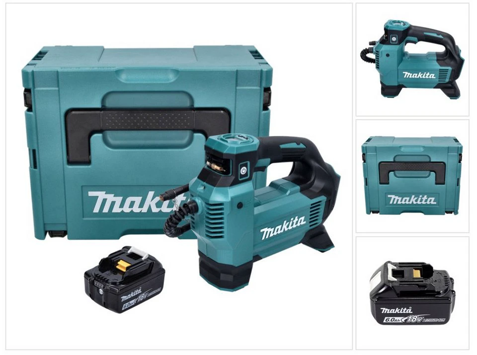 Makita Akku-Handkompressor DMP 181 Z 18 V 11,1 bar 6,0 Ah Akku Makpac