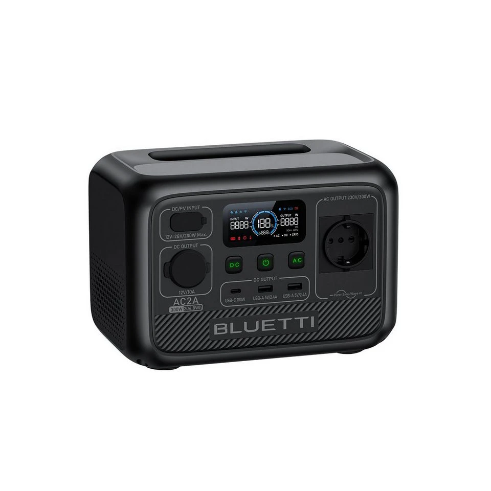 BLUETTI AC2A Powerstation 204,8 Wh LiFePO4 300 W 600 W USB-C 100 W