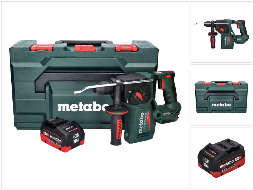 Metabo KH 18 LTX BL 24 Akku Bohrhammer 18 V 2,2 J SDS Plus Brushless 10,0 Ah Akku