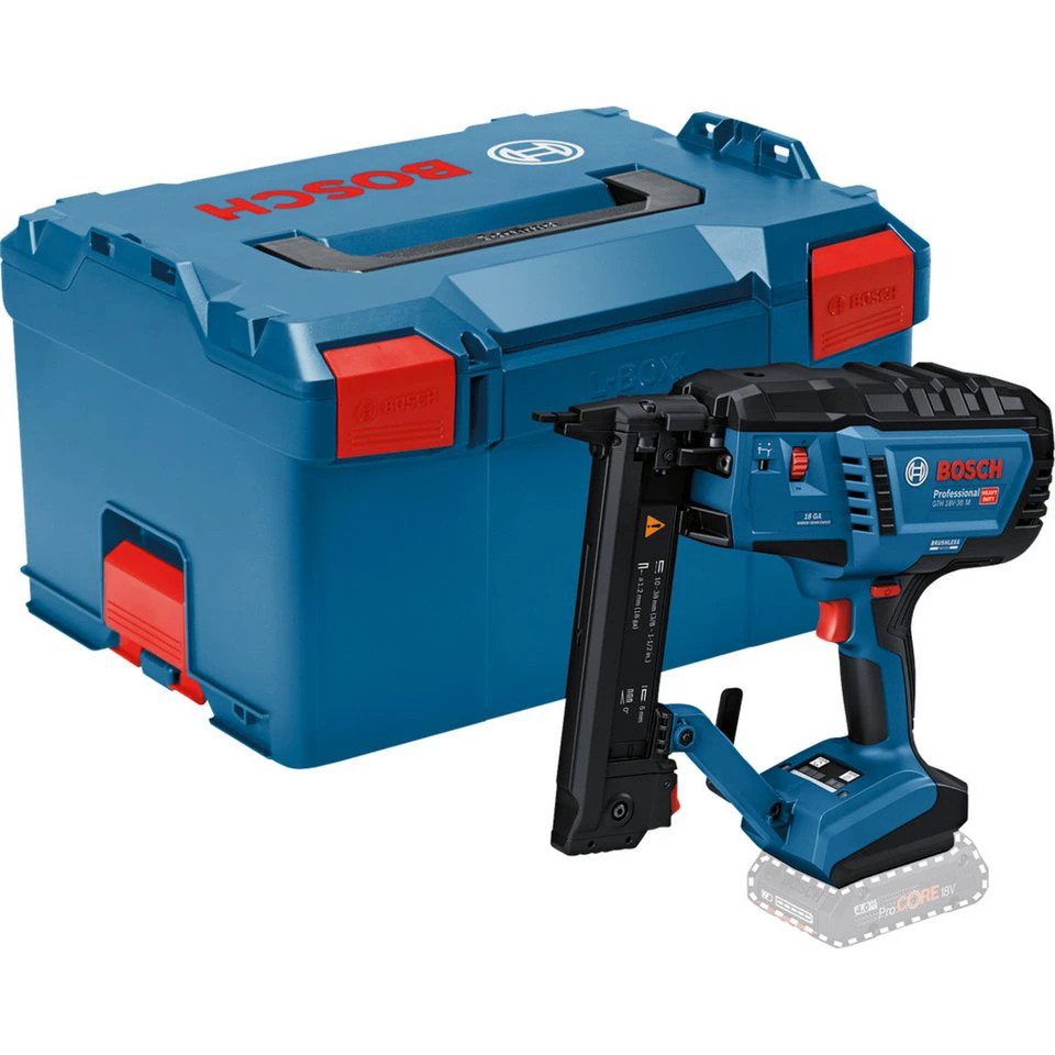 Bosch Professional Akku-Holztacker GNH 18V-38 M ohne Akku Ladegerät L-BOXX