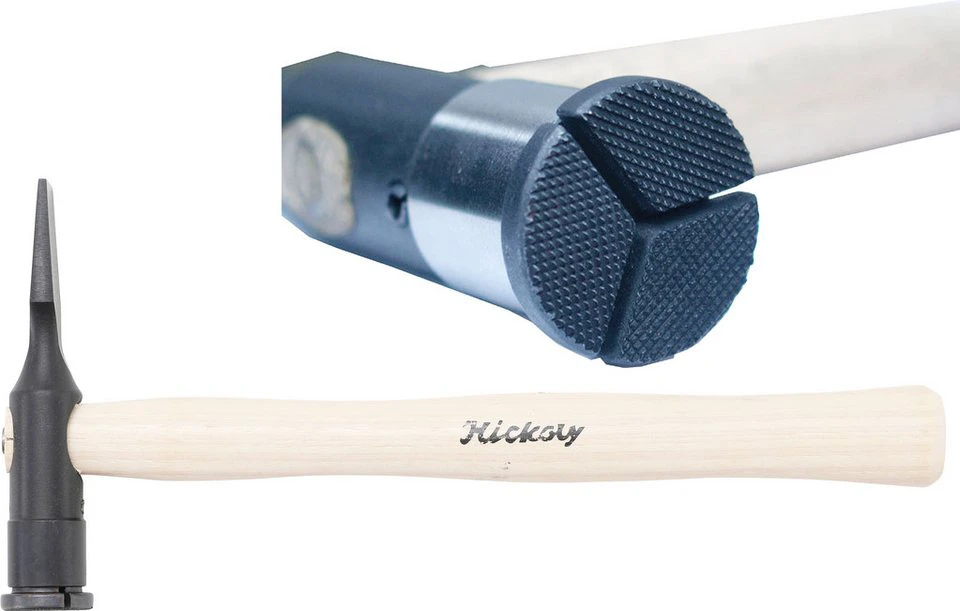 BGS technic Ausbeul-Riffelhammer 225 g Holz Hickory 3-teilig flexibel
