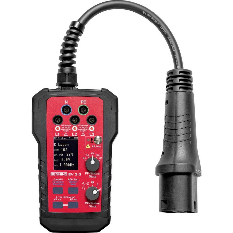 BENNING EV 3-3 Wallboxtester Messadapter für E-Ladestationen
