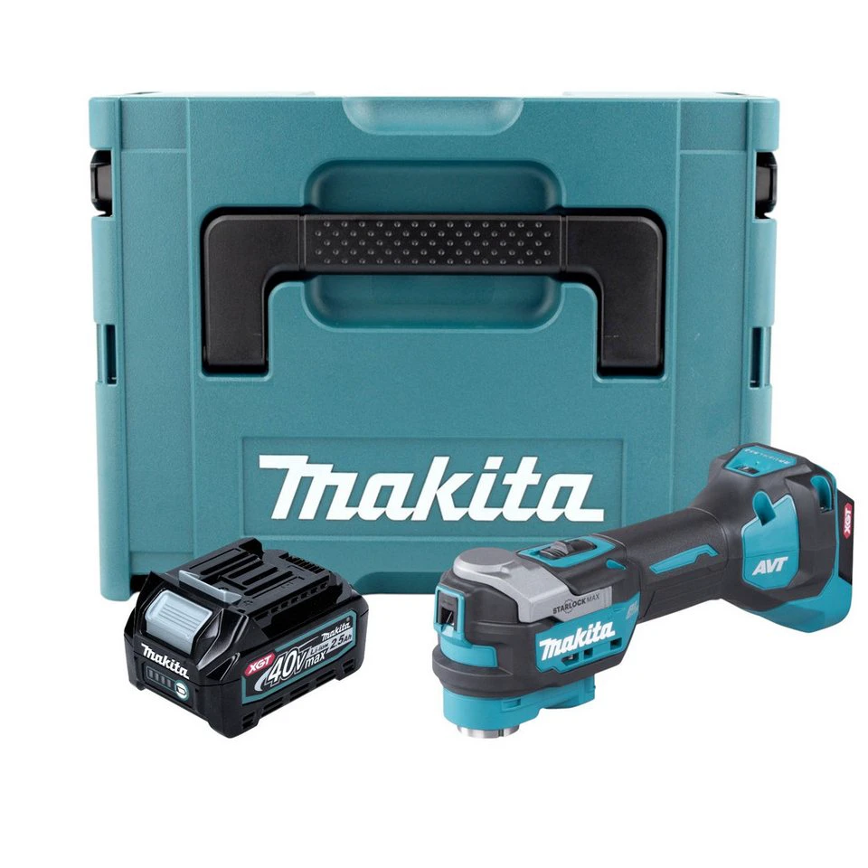 Makita Akku-Multifunktionswerkzeug TM 001 GZ01 40 V Starlock Max mit Akku 2,5 Ah und Makpac