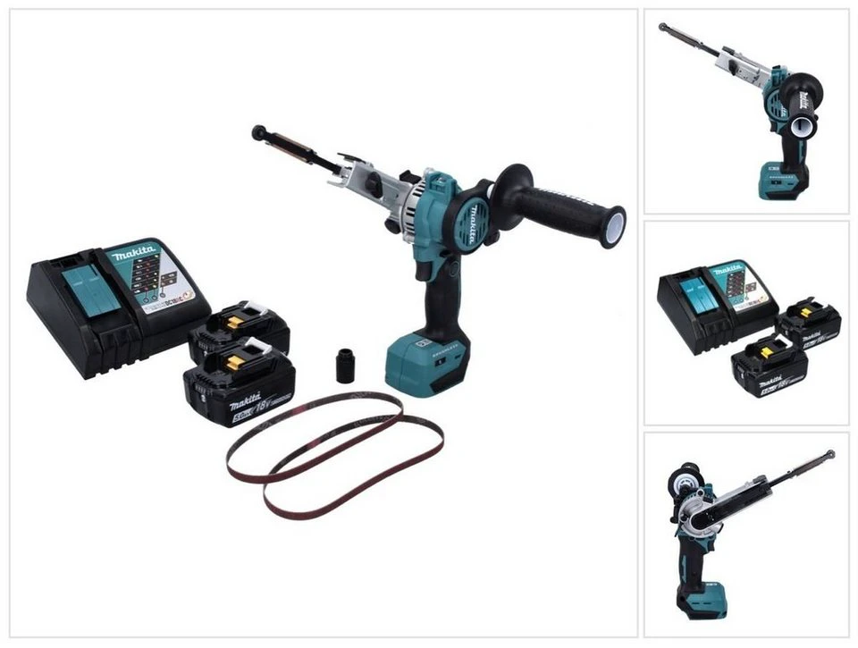Makita Akku-Bandfeile DBS 180 18 V 9 x 533 mm Brushless 2x Akku 5,0 Ah