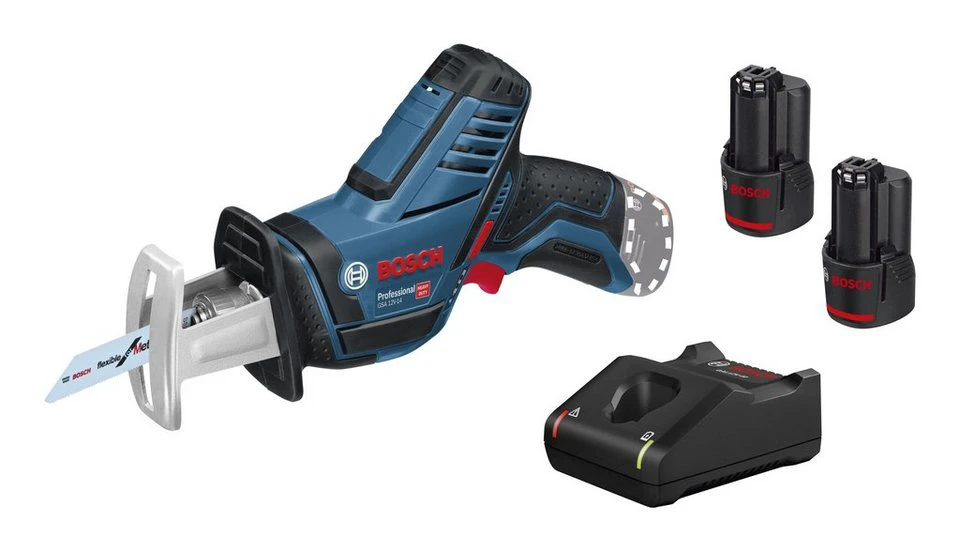 Bosch Professional Akku-Säbelsäge GSA 12V-14 2x Akku 3 Ah L-BOXX 102