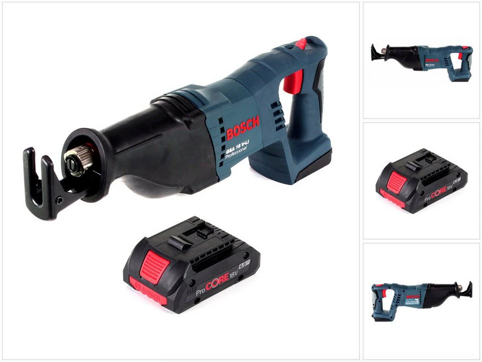 Bosch Professional GSA 18 V-Li Akku-Säbelsäge 18 V mit 4,0 Ah Akku ohne Ladegerät