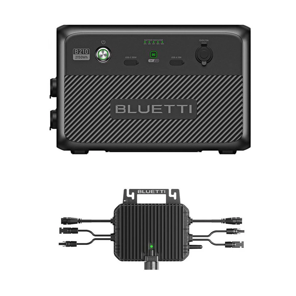 BLUETTI Erweiterungsakku B210 2150Wh LiFePO4 mit PV-Lade-Optimierer D100S