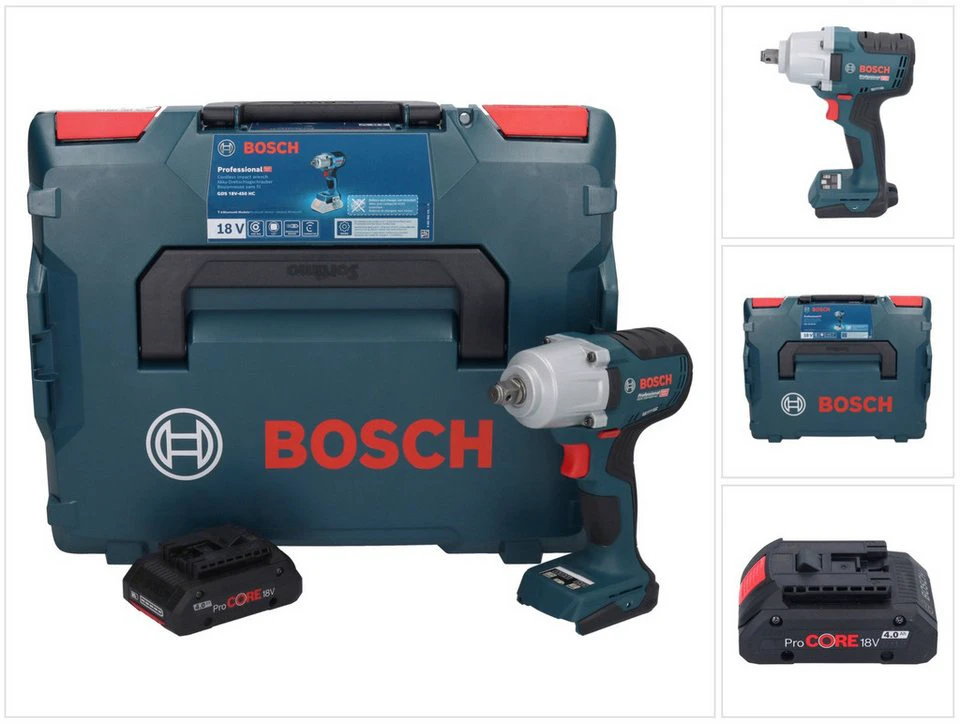 Bosch Professional GDS 18V-450 HC Akku Drehschlagschrauber 18 V 450 Nm 1/2" mit 1x ProCORE
