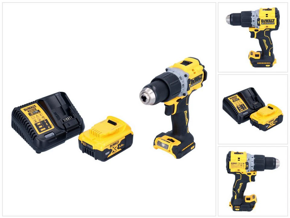 DeWalt DCD 805 Akku-Schlagbohrschrauber 18 V 90 Nm Brushless 5,0 Ah