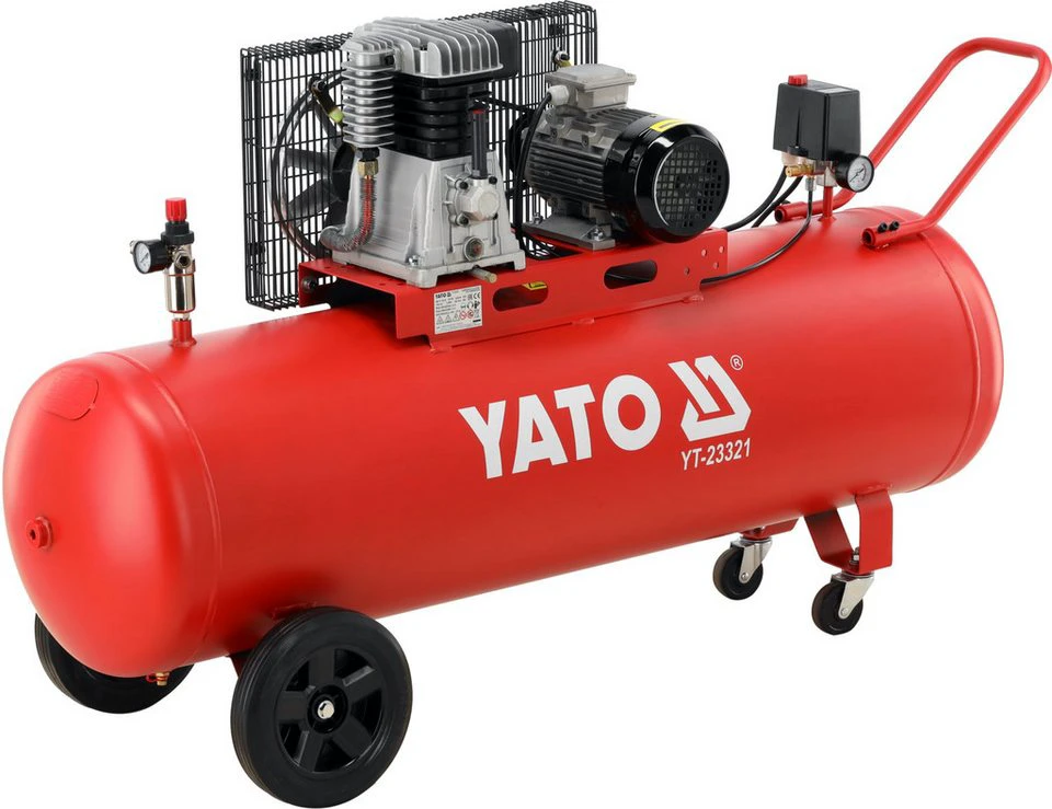 Yato Kompressor 200 Liter 2200 W 400 V 10 Bar Zweizylinder