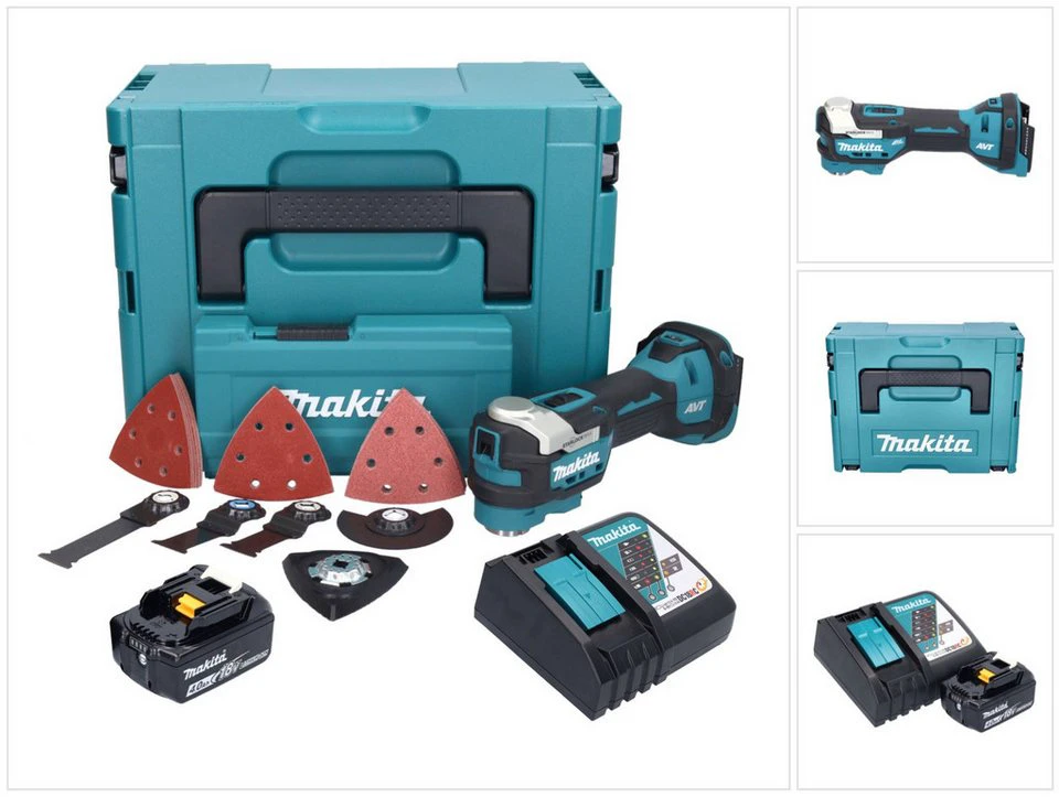 Makita Akku-Multifunktionswerkzeug DTM 52 RM1JX4 18 V Starlock Max Brushless