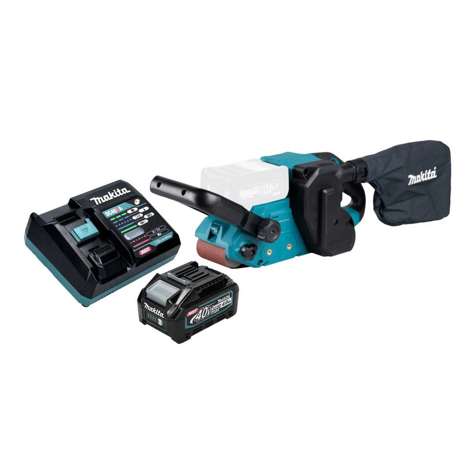 Makita Akku-Bandschleifer BS001G 40 V 76 x 533 mm Brushless mit Akku 4,0 Ah Ladegerät