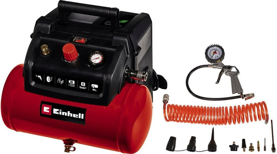 Einhell Kompressor TC-AC 190/6/8 OF Set 1200 W 8 bar 6 l