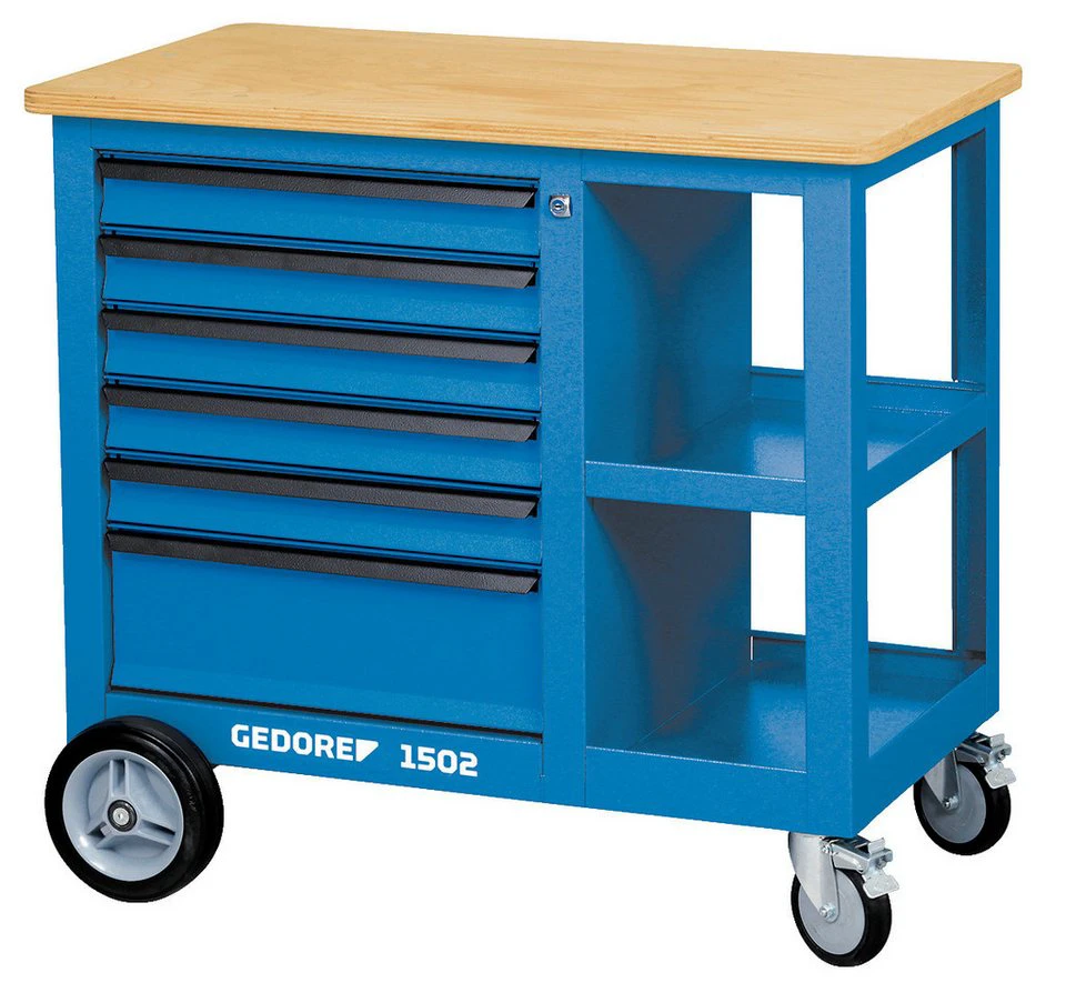 Gedore Werkbank 1502 Rollwerkbank 6 Schubladen GEDORE blau