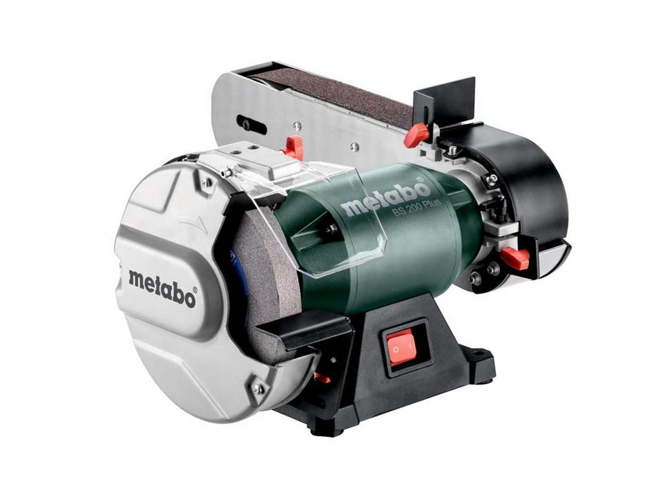 Metabo Bandschleifmaschine BS 200 Plus 600 W Kombimaschine mit Schleifband und Schleifscheibe
