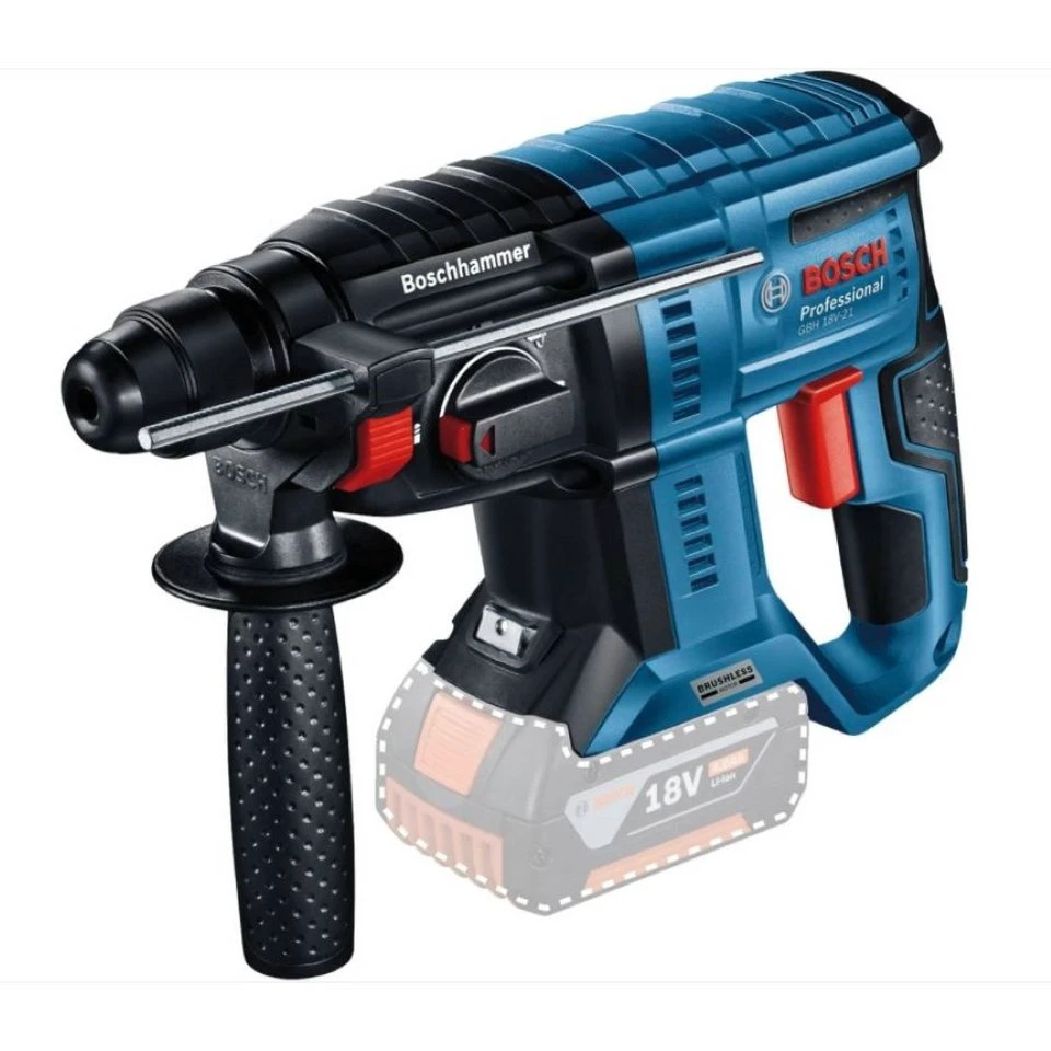 BOSCH Akku-Bohrhammer GBH 18V-21 Professional 2,0 Joule blau/schwarz
