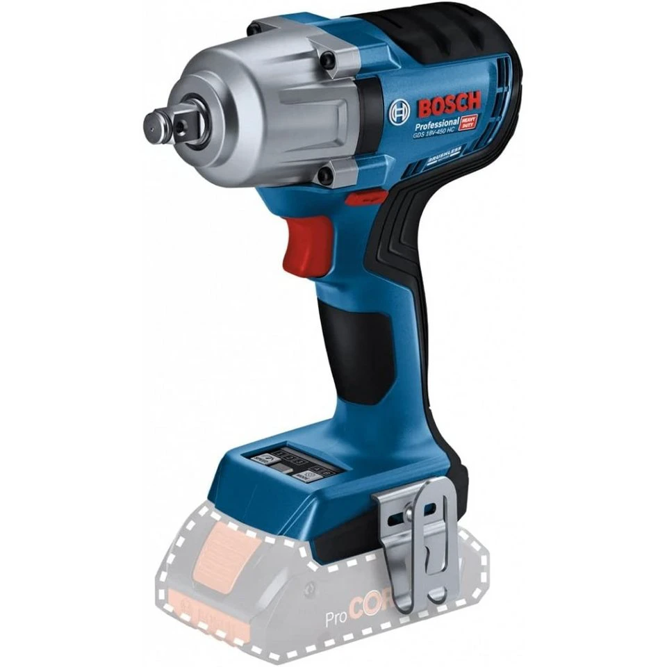 BOSCH GDS 18V-450 HC Akku-Drehschlagschrauber 450 Nm 3 Drehmomentstufen LED
