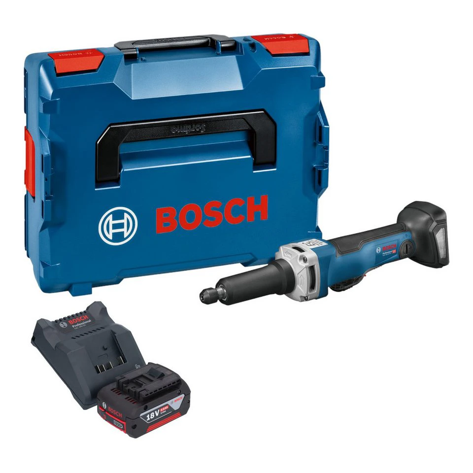 Bosch Professional Akku-Geradschleifer GGS 18V-23 PLC 18V Brushless 4,0 Ah Ladegerät