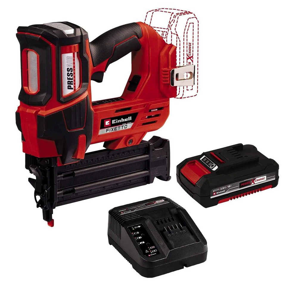 Einhell Akku-Nagler FIXETTO 18/50 N inkl. Starter Kit 2,0 Ah Akku und Ladegerät