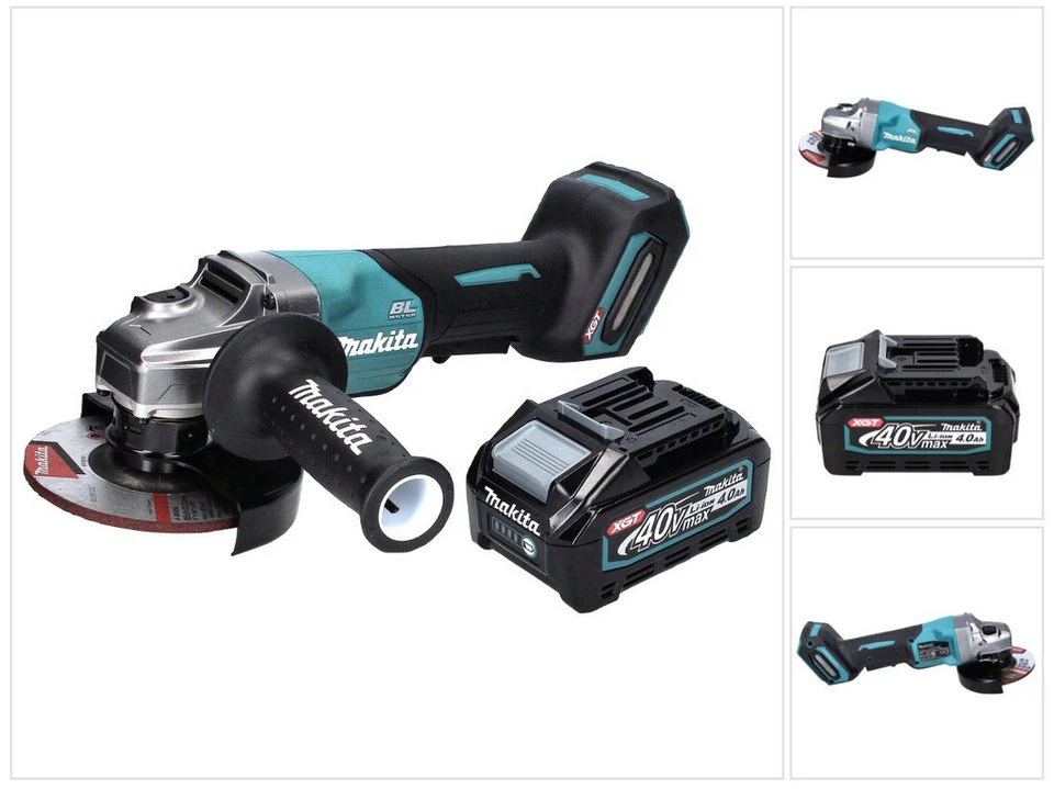 Makita Akku Winkelschleifer GA 016 40 V max. 125 mm Brushless XGT mit 4,0 Ah Akku