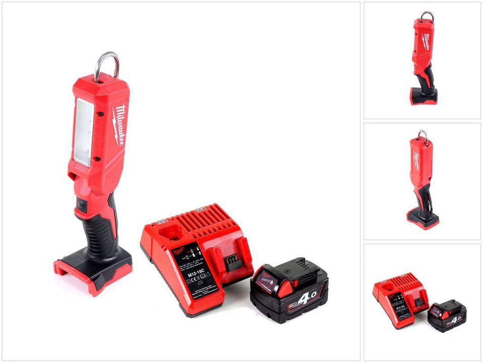 Milwaukee M18 IL-401C Akku Inspektionsleuchte 300 Lumen Solo 1x 4,0 Ah Akku