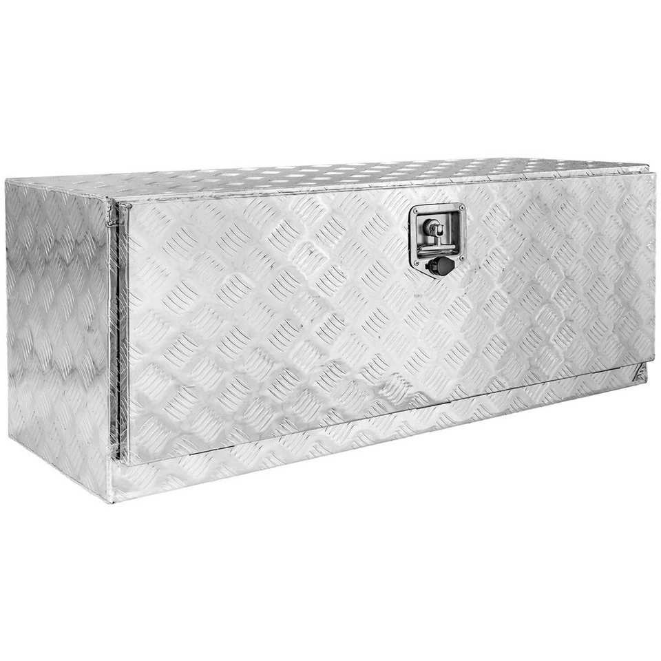 Trucky Unterbodenbox Aluminium Riffelblech seitliche Öffnung Deichselbox 115 x 40 x 43 cm
