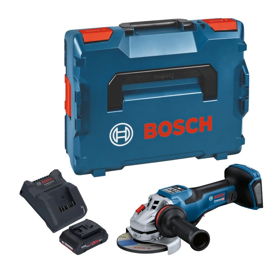 Bosch GWS 18V-15 PSC Professional Winkelschleifer 18V 125 mm BITURBO ProCORE 4,0 Ah Ladegerät