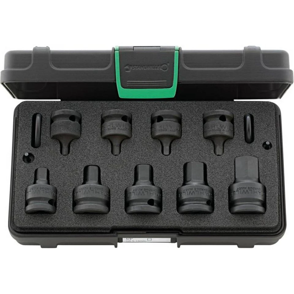 Stahlwille Steckschlüssel 1/2″ 12,5 mm IMPACT-Satz INHEX-Einsatz 13tlg 96231501
