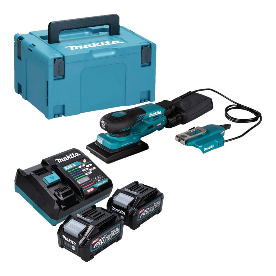 Makita Akku-Schwingschleifer BO005CG 40 V max. 80 x 130 mm 3 mm Hub 2x Akku 4,0 Ah Makpac