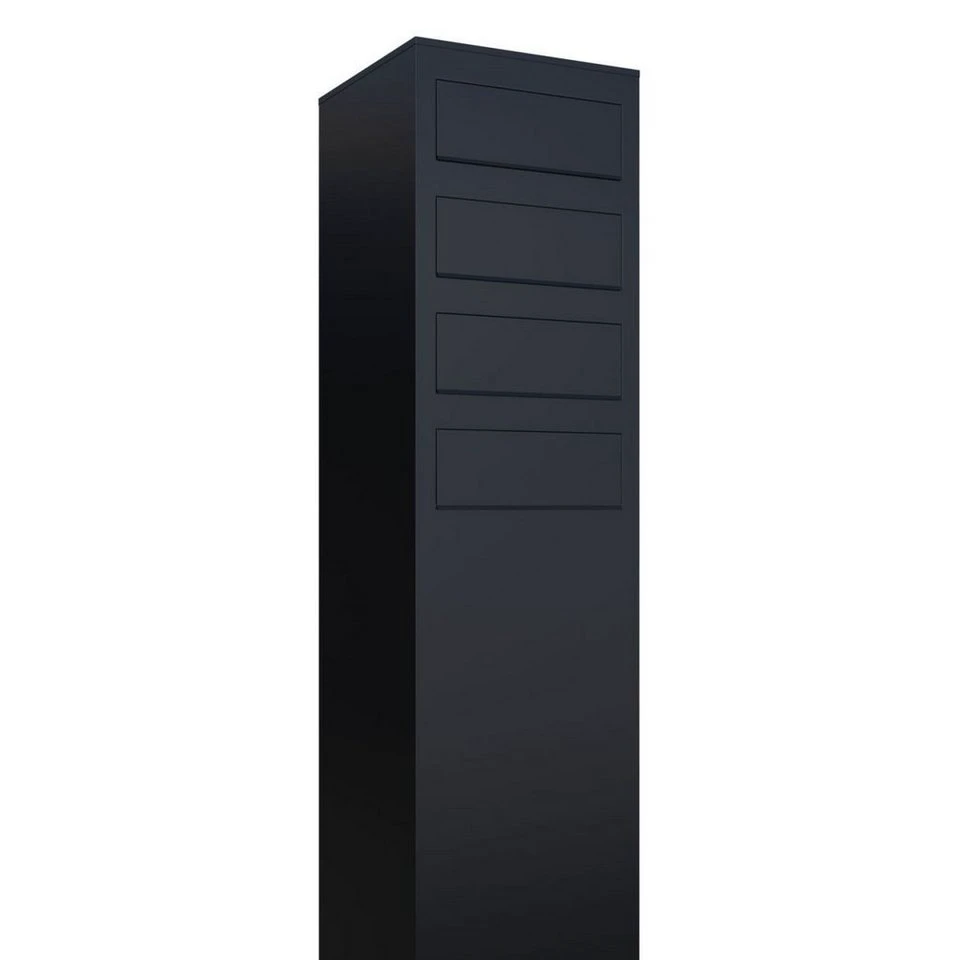 Bravios Briefkastenanlage Monolith for Four Schwarz