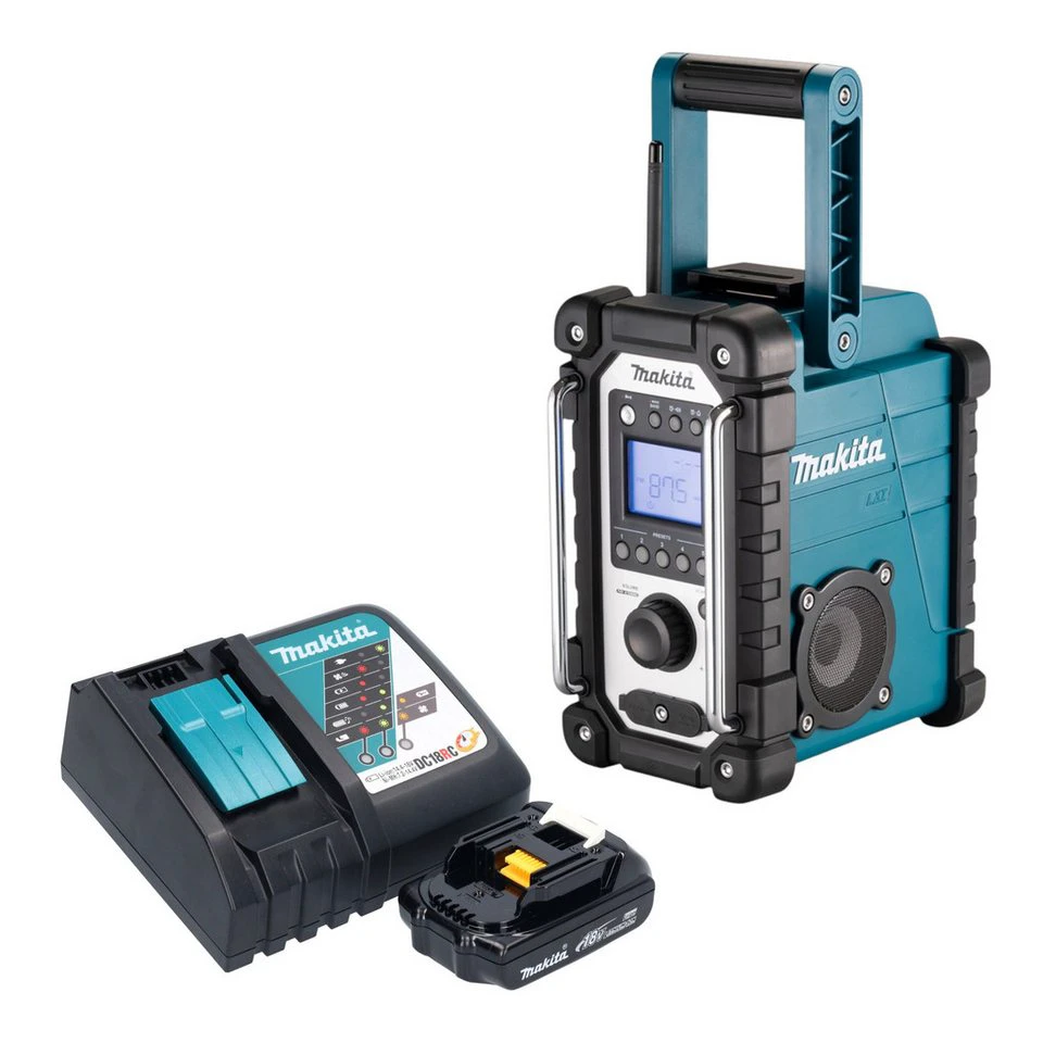 Makita DMR 116 Akku Baustellenradio 14,4 - 18 V AM FM AUX 1,5 Ah Ladegerät