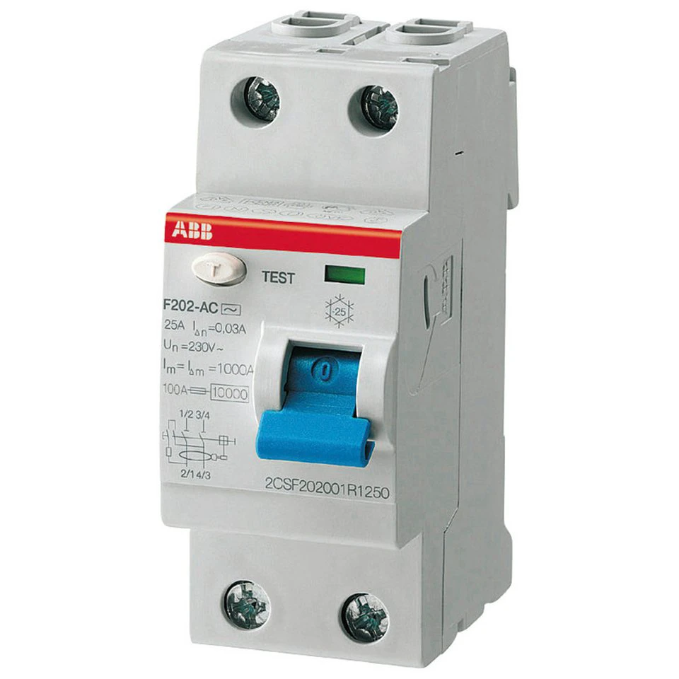 ABB FI-Schutzschalter pro M Compact F 202-A AP-R Typ A 25 A 30 mA 2-polig