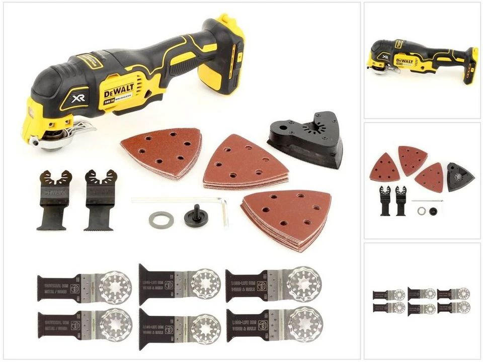 DeWalt Akku-Multifunktionswerkzeug DCS 355 18 V Brushless 29 tlg. Zubehör