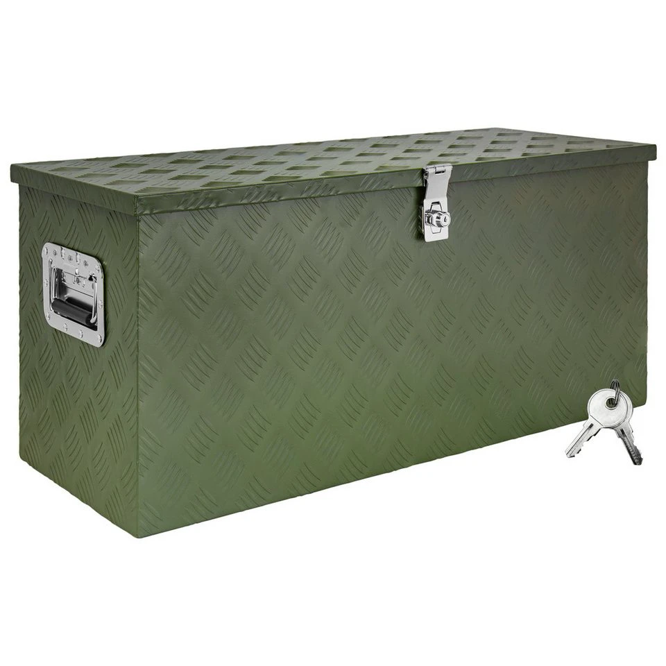 Trucky Anhänger-Deichselbox Werkzeugkasten Truckbox Alu Box D120 Grün