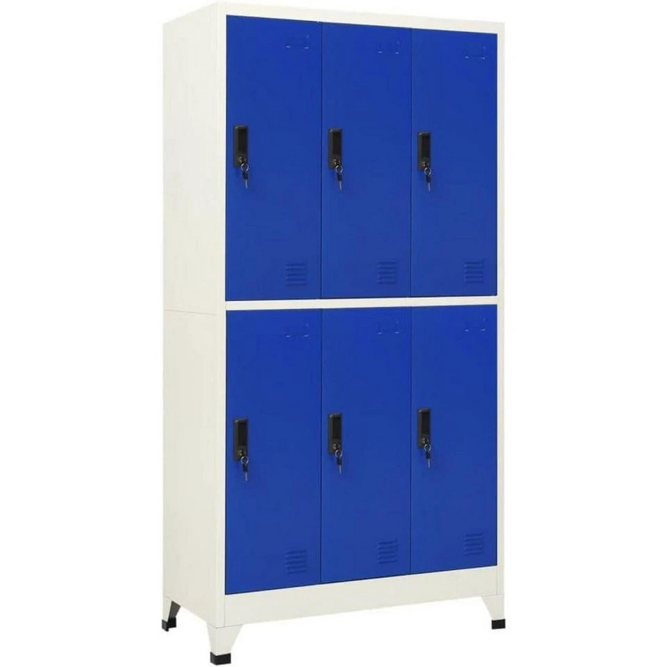 LuxusKollektion Schließfachschrank Metallschrank 90x45x180 cm Stahl mit Lüftungsschlitzen