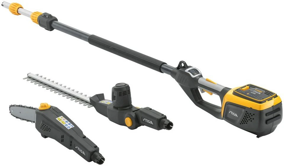 STIGA GARDEN Garten-Multifunktionsgerät MT 500e 2-in-1 Heckenschere Kettensäge ohne Akku Ladegerät