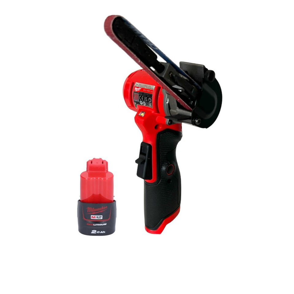 Milwaukee M12 FBFL10 Akku-Bandfeile 12 V 10 x 330 mm mit 2,5 Ah Akku