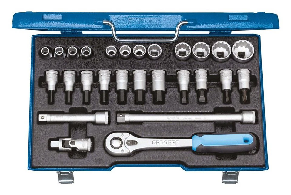 Gedore Steckschlüssel-Garnitur D19 IMU-10 1/2 Zoll 27-teilig