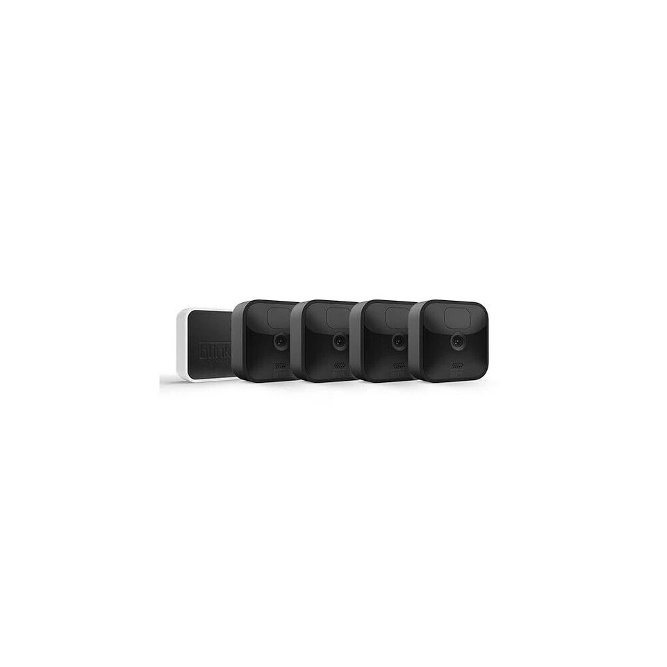 Blink Outdoor System mit 4 Kameras Überwachungskamera Innen- und Außenbereich Nachtsicht Wi-Fi
