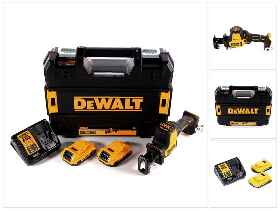 DeWalt Akku-Säbelsäge DCS 369 D2 18 V 2x 2,0 Ah Ladegerät TSTAK