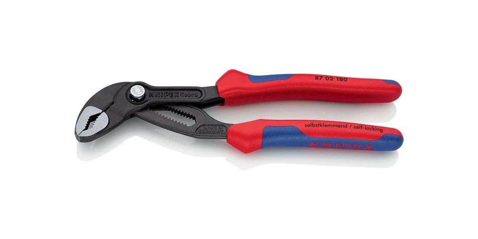 Knipex Wasserpumpenzange Cobra 87 02 180 SB 180 mm 36 mm 18 Einstellpositionen