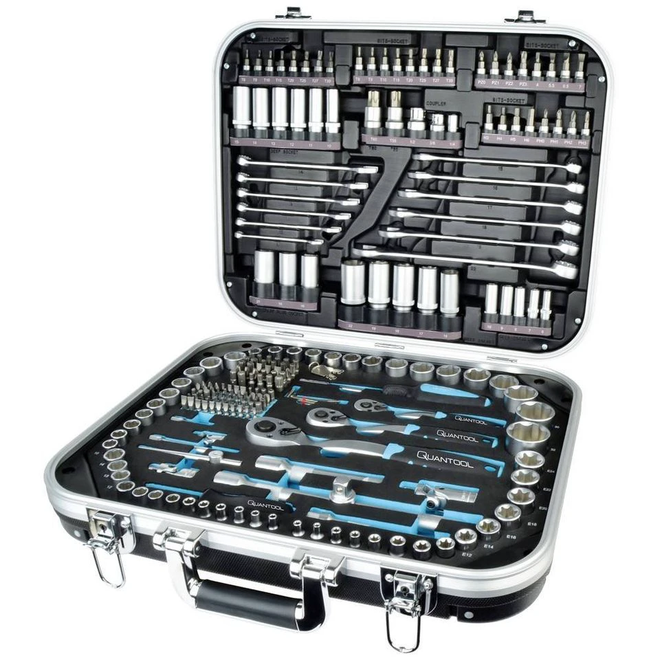 Brüder Mannesmann Werkzeuge Steckschlüsselsatz Quantool Q25000 1/4 Zoll 3/8 Zoll 1/2 Zoll