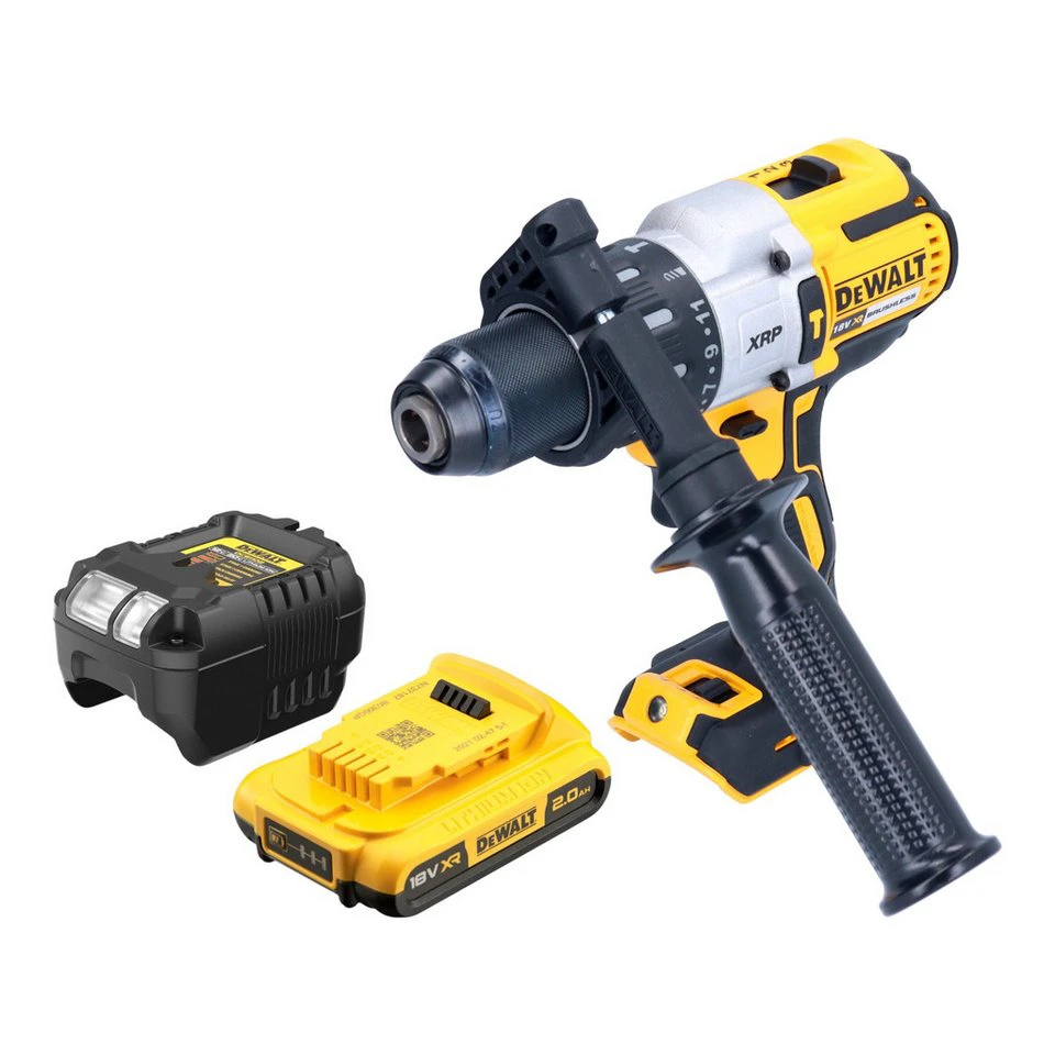 DeWalt Akku-Schlagbohrschrauber DCD 996 18 V 95 Nm bürstenlos mit Akku 2 Ah und Ladegerät