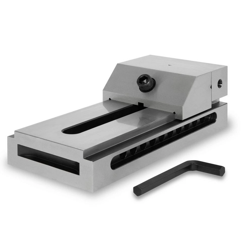 EBERTH Präzisions-Niederzugschraubstock AK1-PNS-KG150 150 mm Backenbreite 200 mm Spannbreite