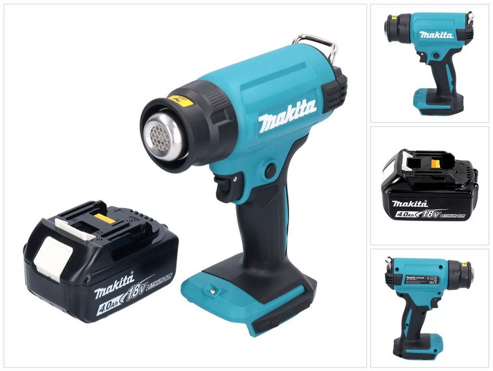 Makita DHG 180 Akku-Heißluftgebläse 18 V 550 °C 4,0 Ah ohne Ladegerät