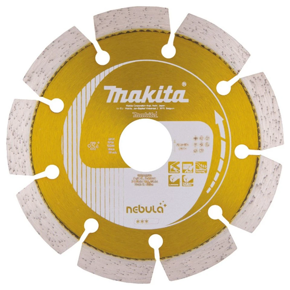 Makita Diamanttrennscheibe 125x22,23 NEBULA B-53992 lasergeschweißt 10 mm Segmenthöhe
